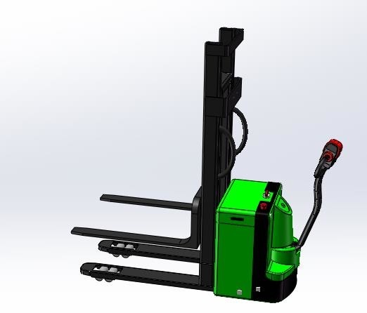 125mm 표준 들어올림 높이 2000kg의 운반 용량으로 자동 가이드 포크 리프트